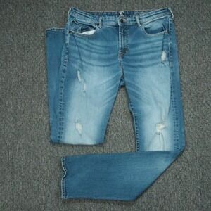 PRPS Jeans Mens 36x34 Indigo Blue Le Sabre Fit 5 Pocket Denim Distressed